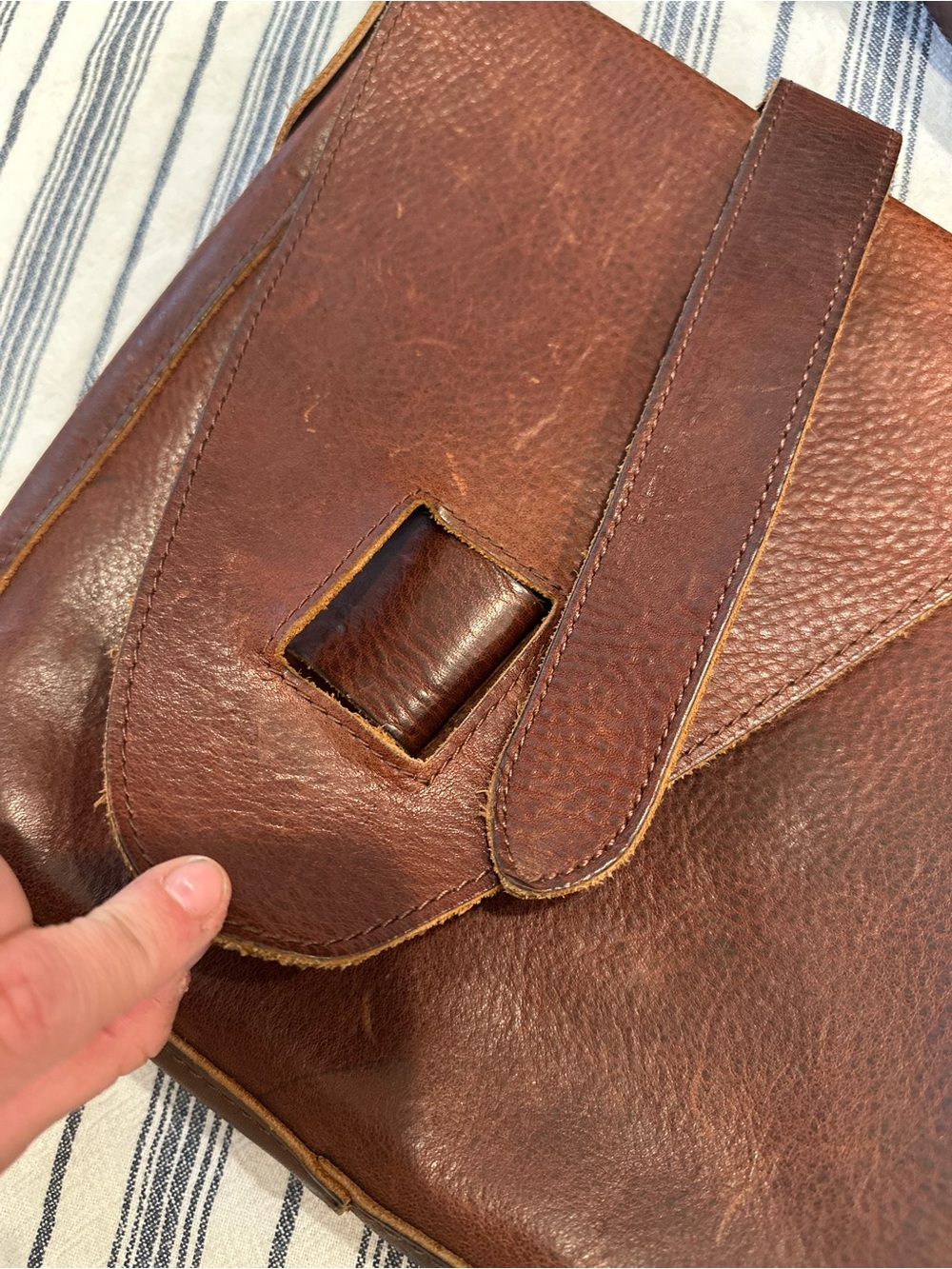 Source Unknown Brown Leather Crossbody Bag - Picture 6 of 8